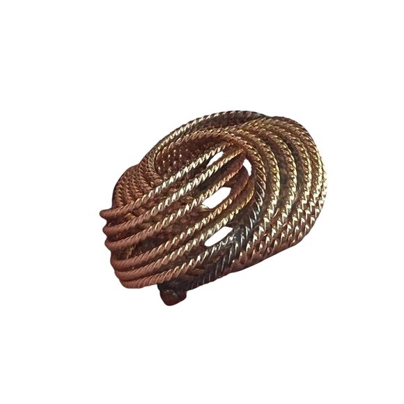 Vintage Winard 12K Gold-Filled Twisted Rope Knot Brooch Pin Vintage Granny Core - Picture 2 of 10
